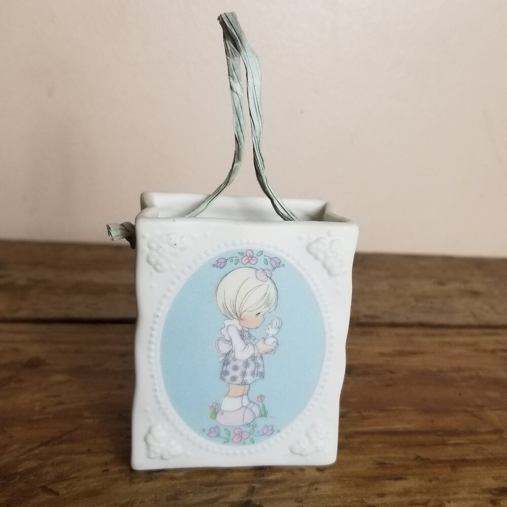 Vintage 1993 Precious Moments "Wishing You a Happy Spring" Gift Bag w/ Handle